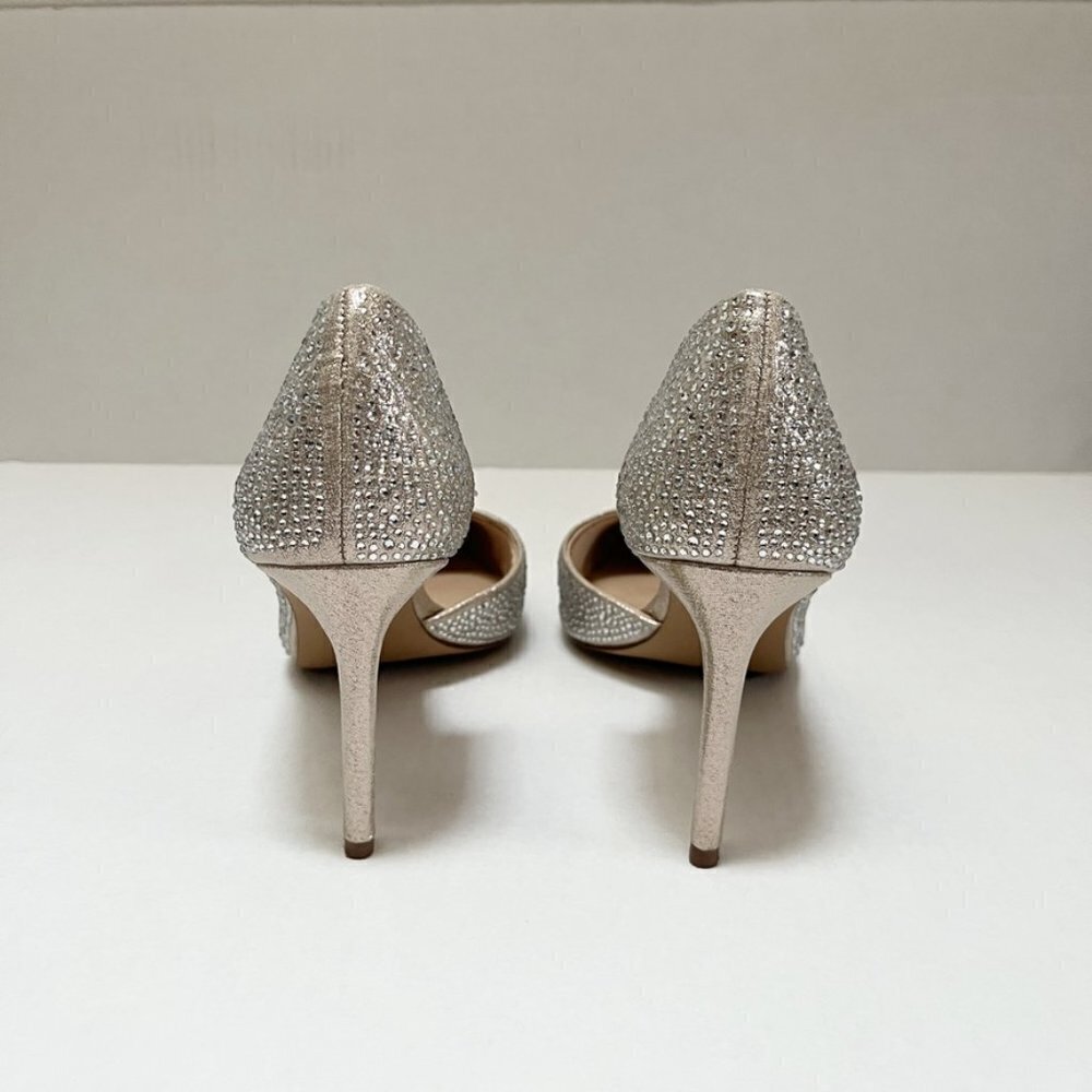 Essex Lane Women's El-Vera 2 High Heels Size 8.5M Soft Gold Shimmer Sand w/ Box - Picture 7 of 11